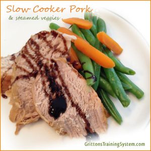 Slow Cooker Pork and Steamed Veggies