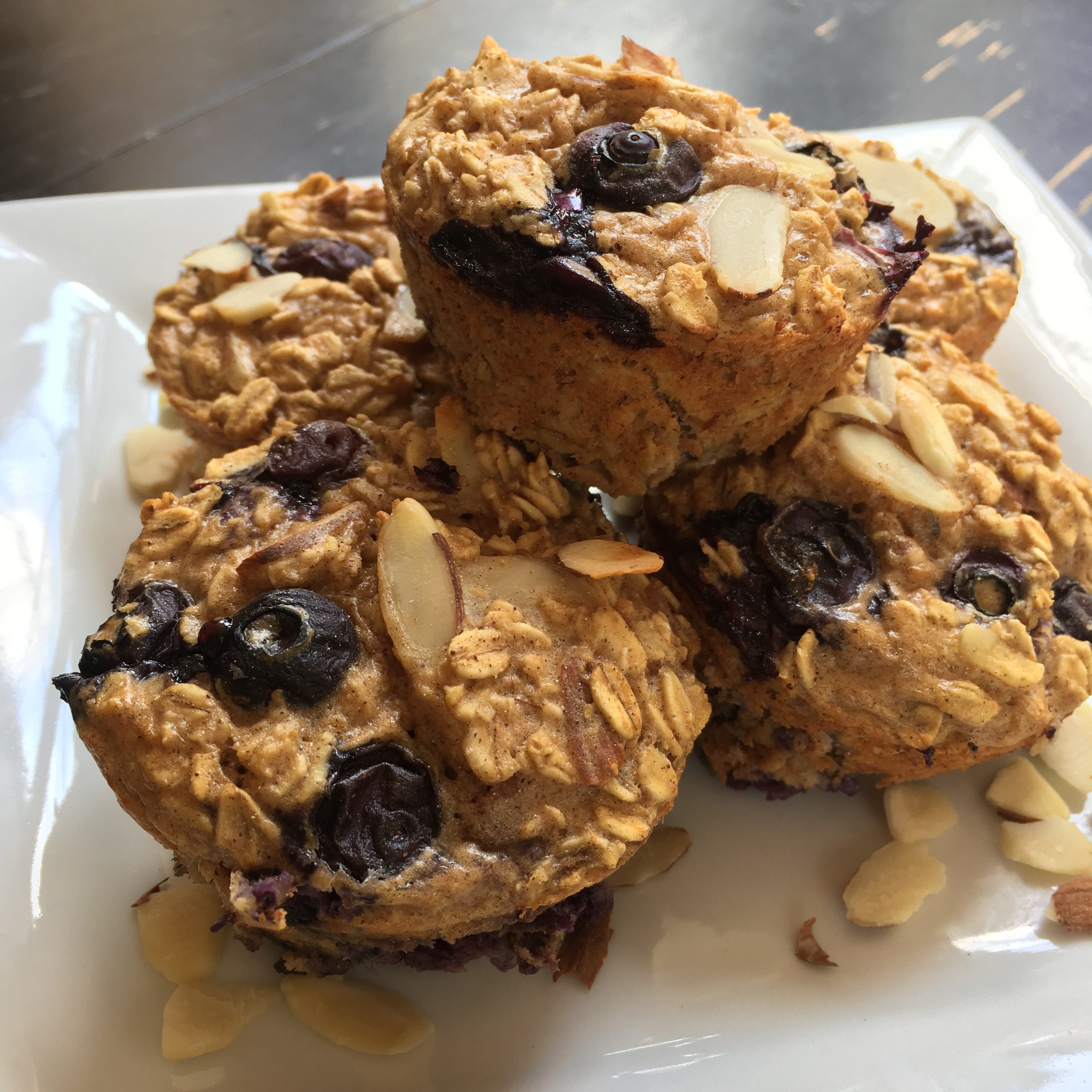 Blueberry Almond Protein Muffins